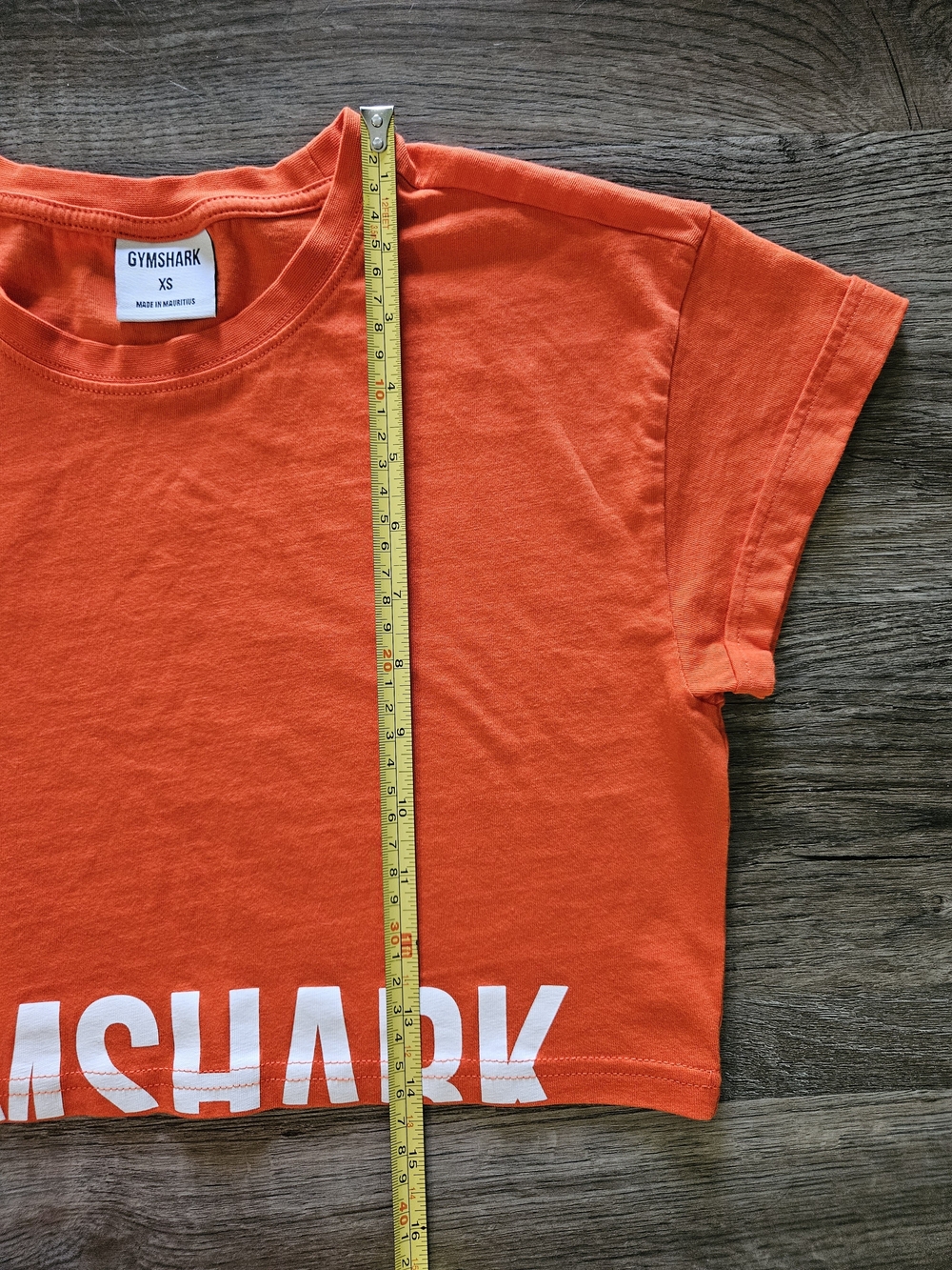 Gymshark Fraction Pepper Red / Orange Crop Top - Picture 3 of 7
